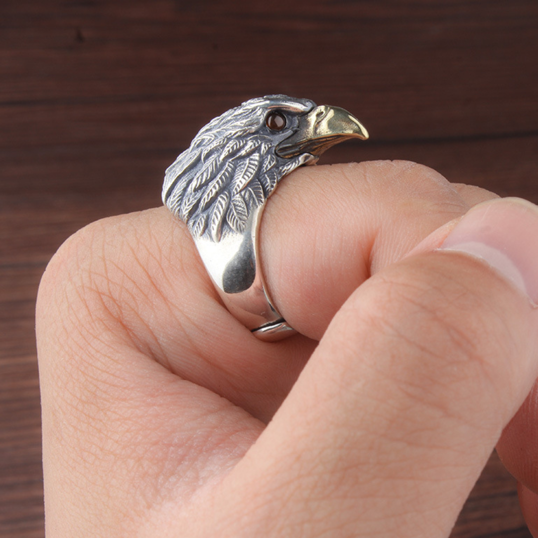 Majestic Eagle Head Men's Ring