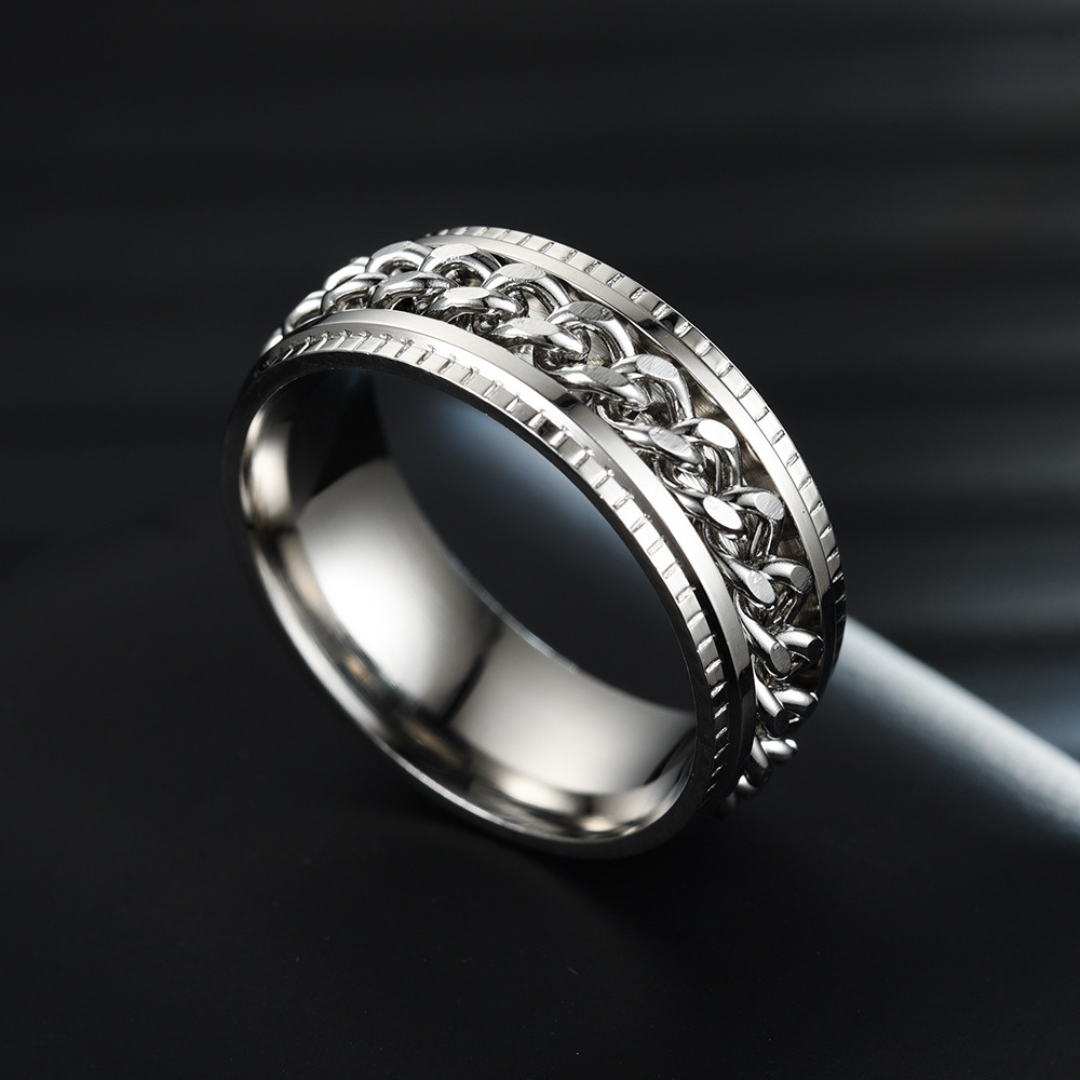 Silver Chain Vintage Infinity Ring