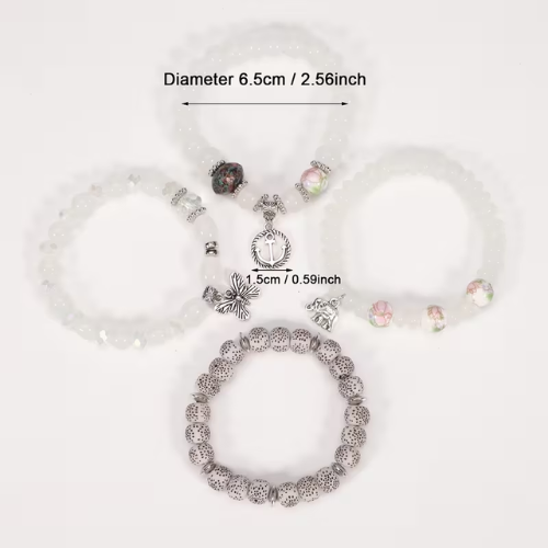 Champagne Blossom Elephant & Butterfly Charm Set