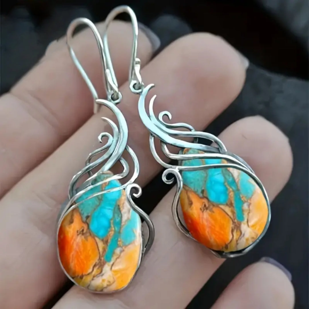 Elegant Gemstone Drop Earrings