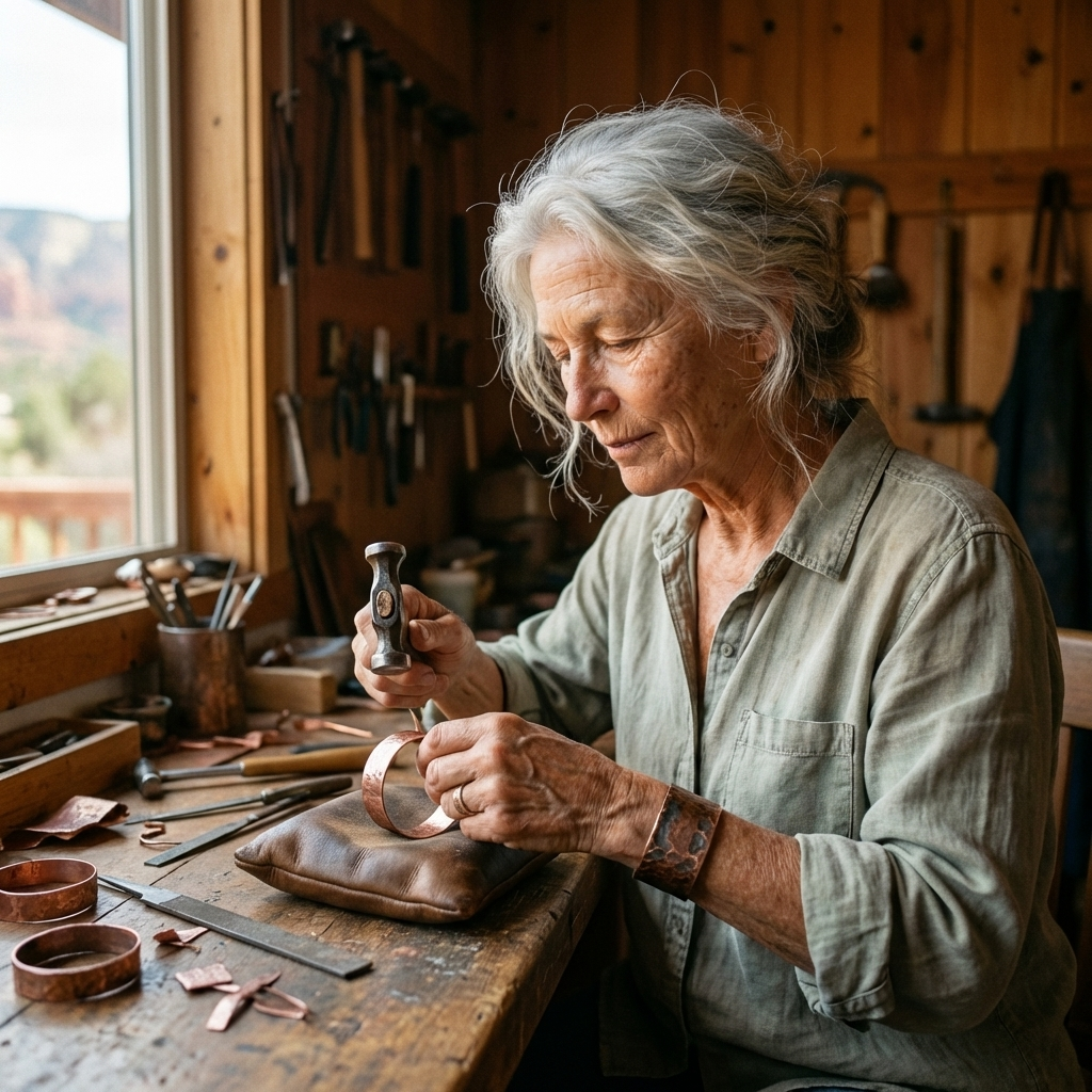 Dune Copper Anklet