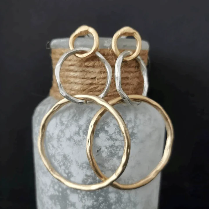 Vintage Gold and Silver Hoops
