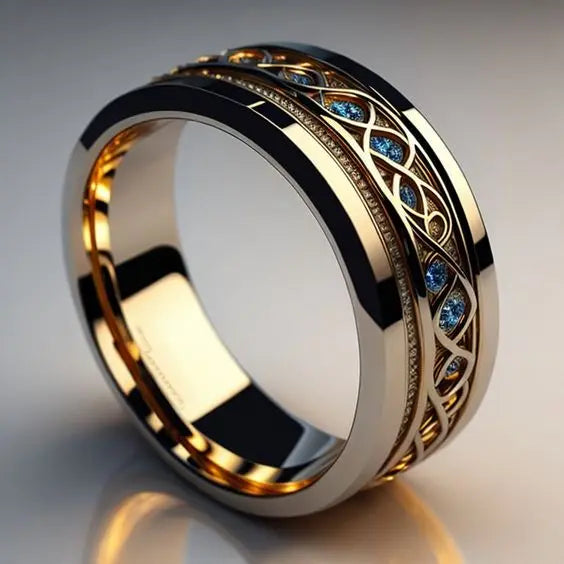 Golden Vintage Infinity Ring