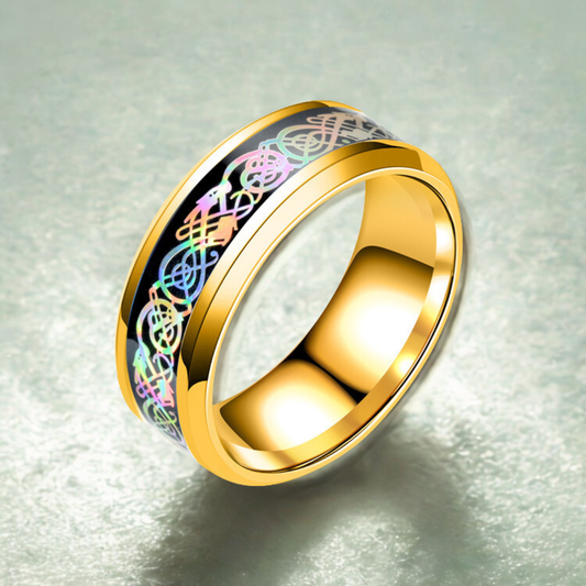 Golden Rainbow Vintage Infinity Ring
