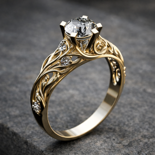 Elegant Exotic Zirconia Ring