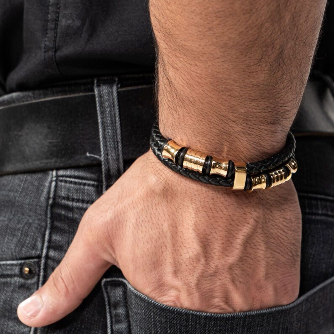 Imperial Braided Leather Men's Bracelet