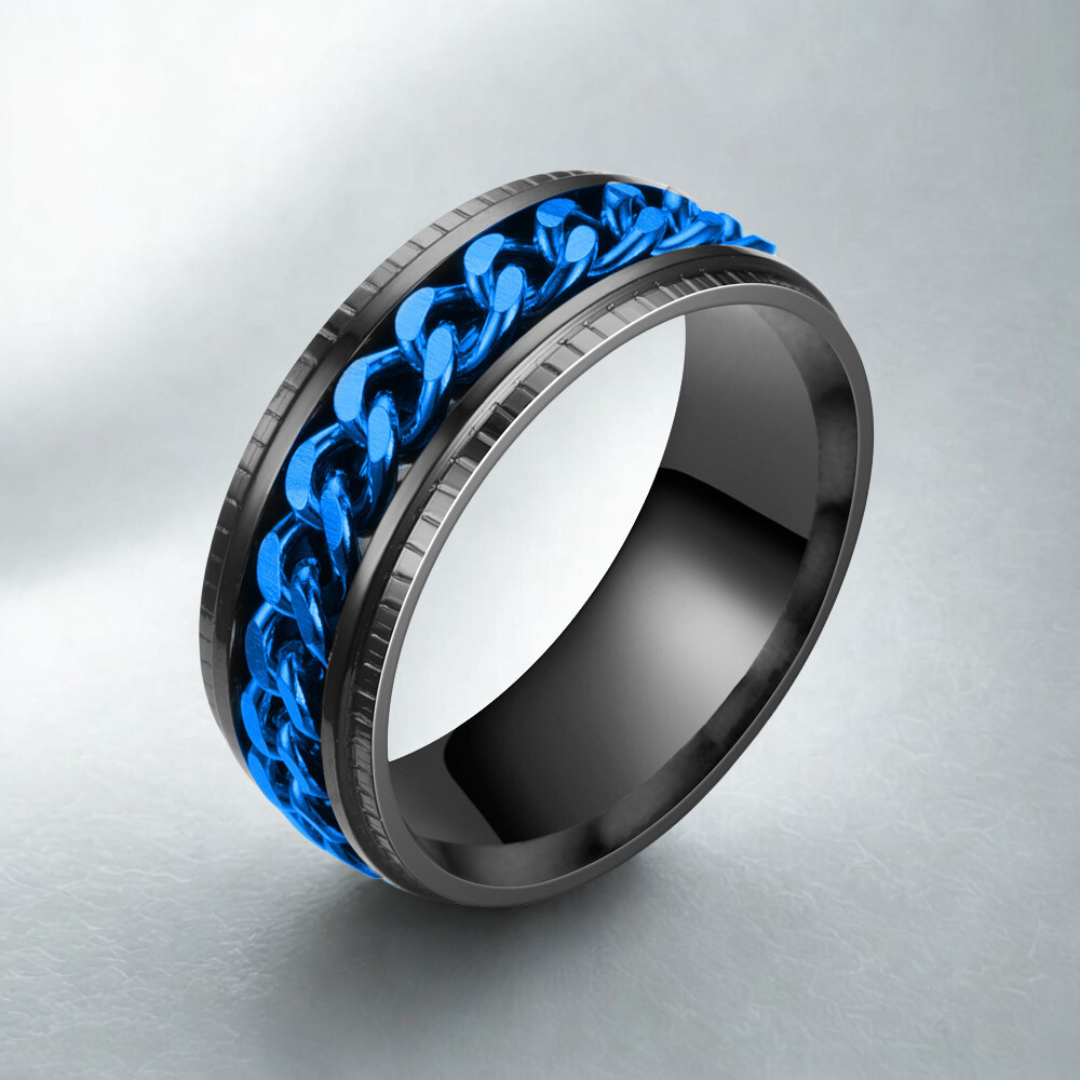 Blue Chain Vintage Infinity Ring