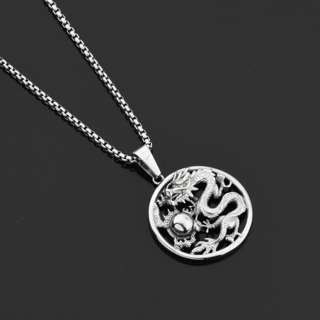 Imperial Dragon Medallion Necklace