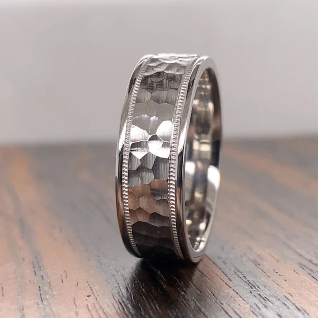 Hammered Steel Heritage Ring