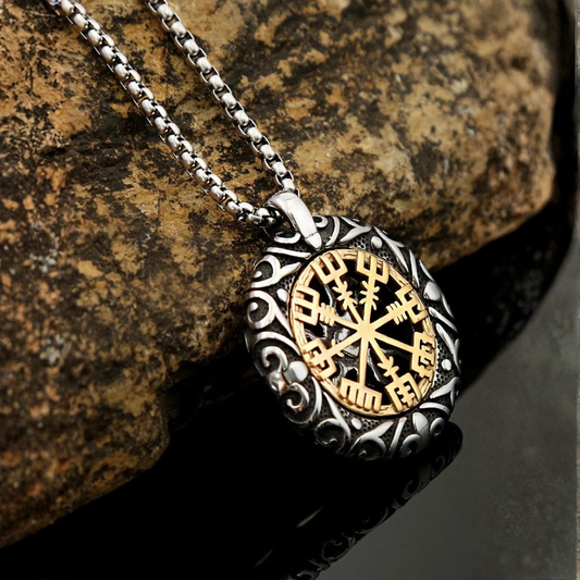 Nordic Rune Medallion Necklace