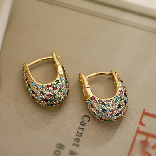 Stylish Crystal Inlay Earrings