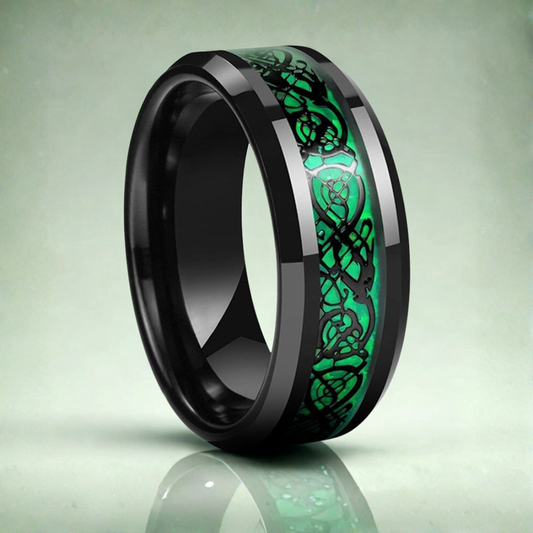 Green Vintage Infinity Ring