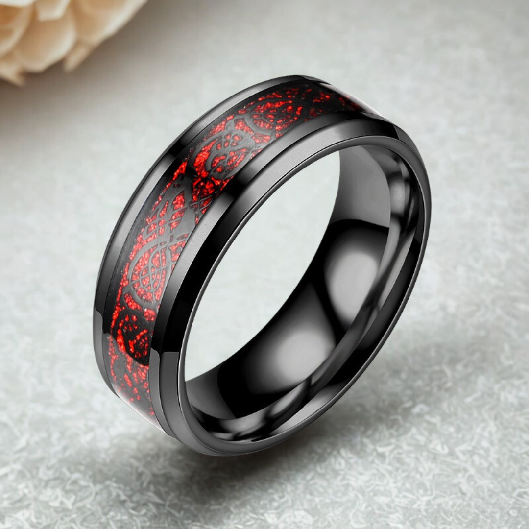 Red Vintage Infinity Ring