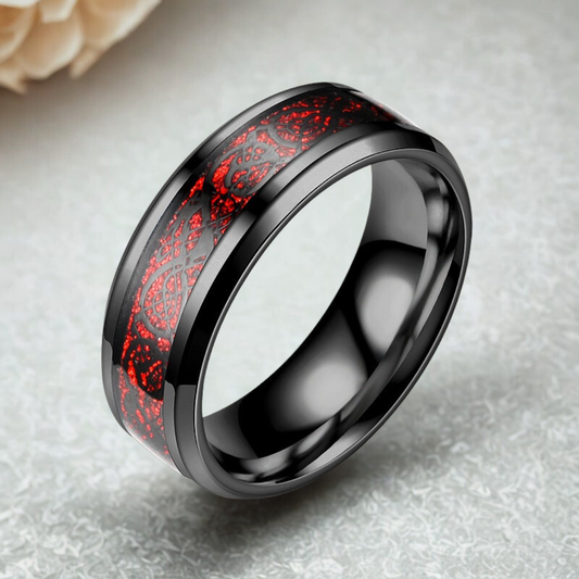 Red Vintage Infinity Ring