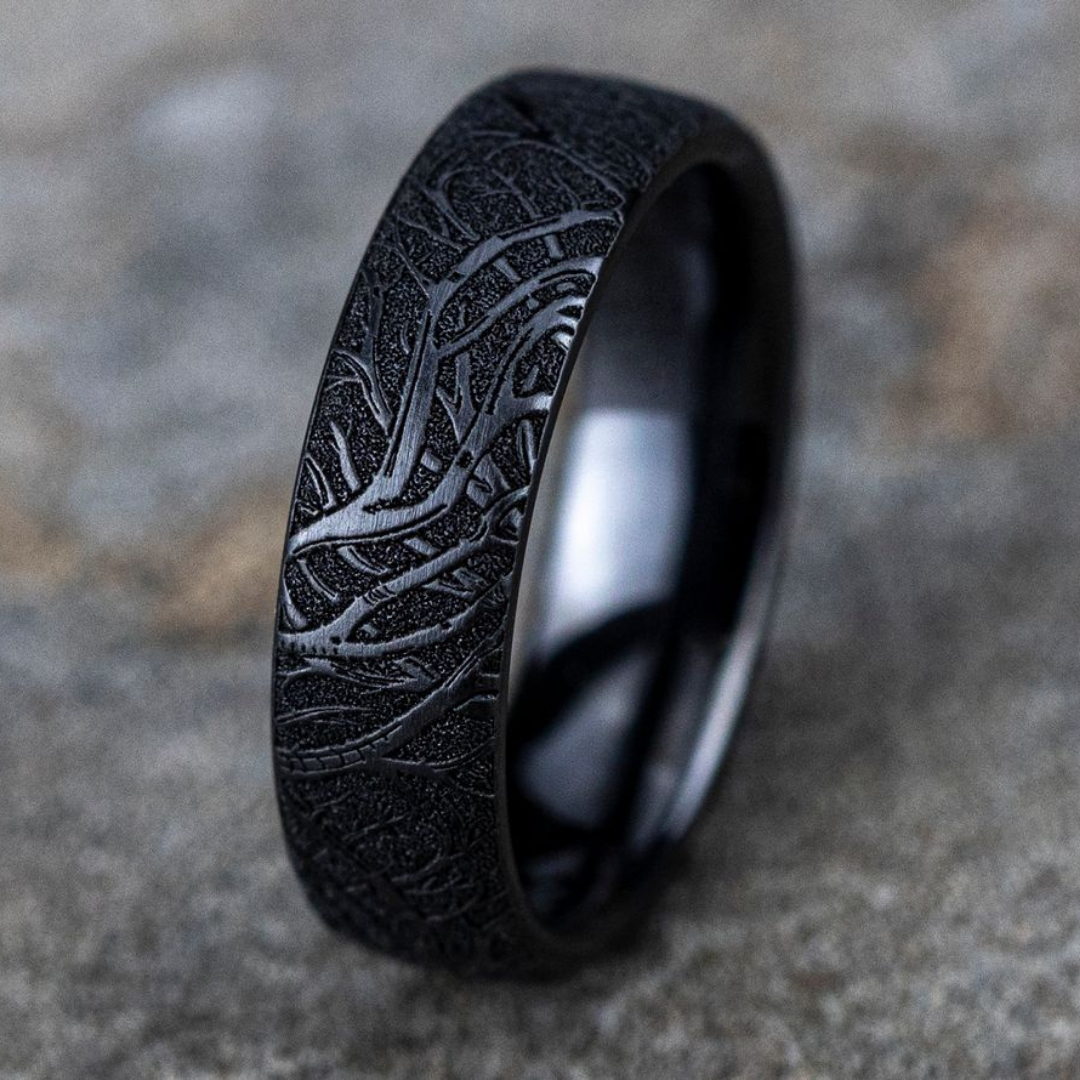 Shadow Engraved Warrior Ring