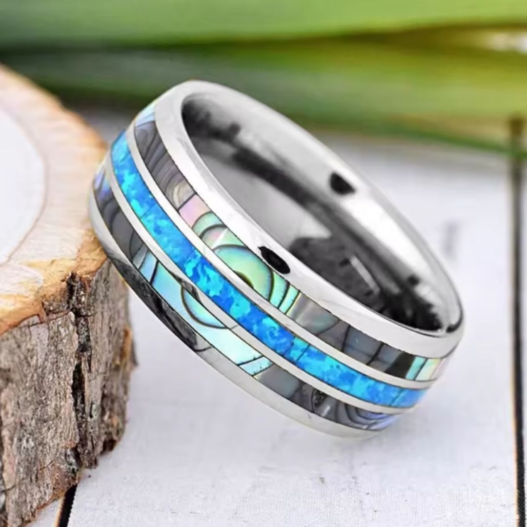 Frost Steel Sapphire Band