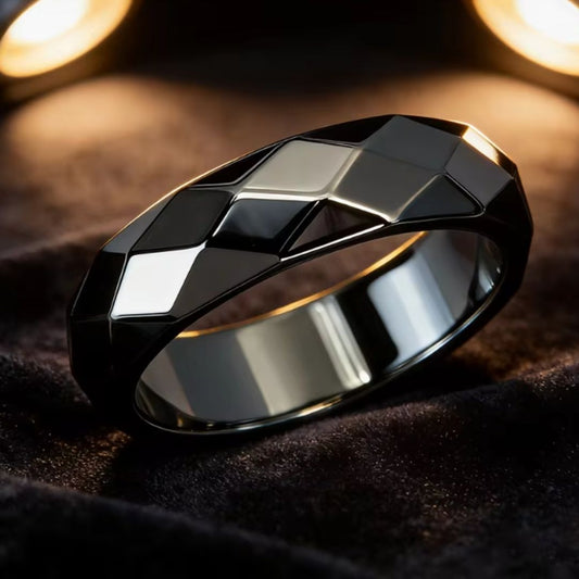 Midnight Ocean Crest Ring