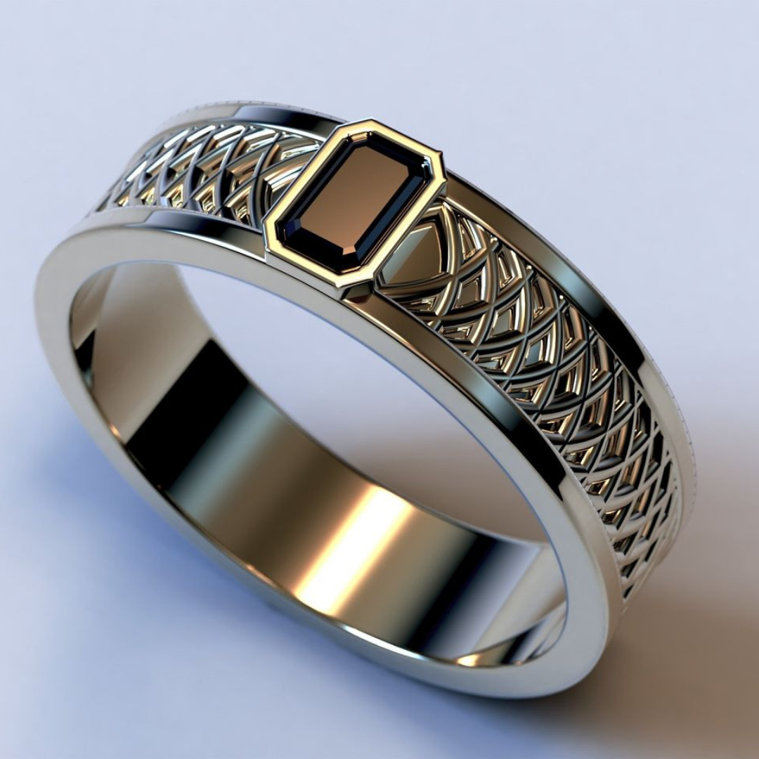 Royal Black Crest Heritage Ring