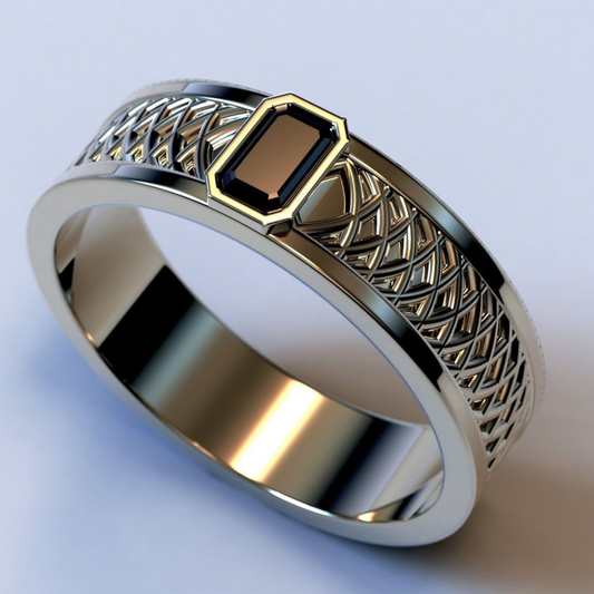 Royal Black Crest Heritage Ring