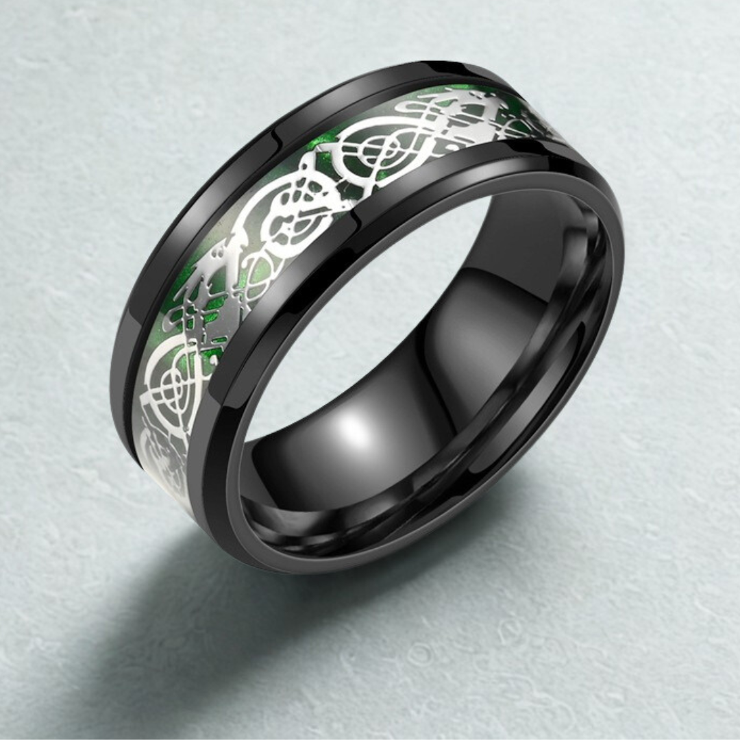 Black & Silver Vintage Infinity Ring