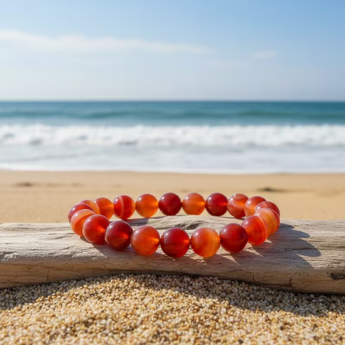Red Stripe Agate Wealth Bracelet