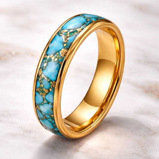 Turquoise Gold Vein Ring