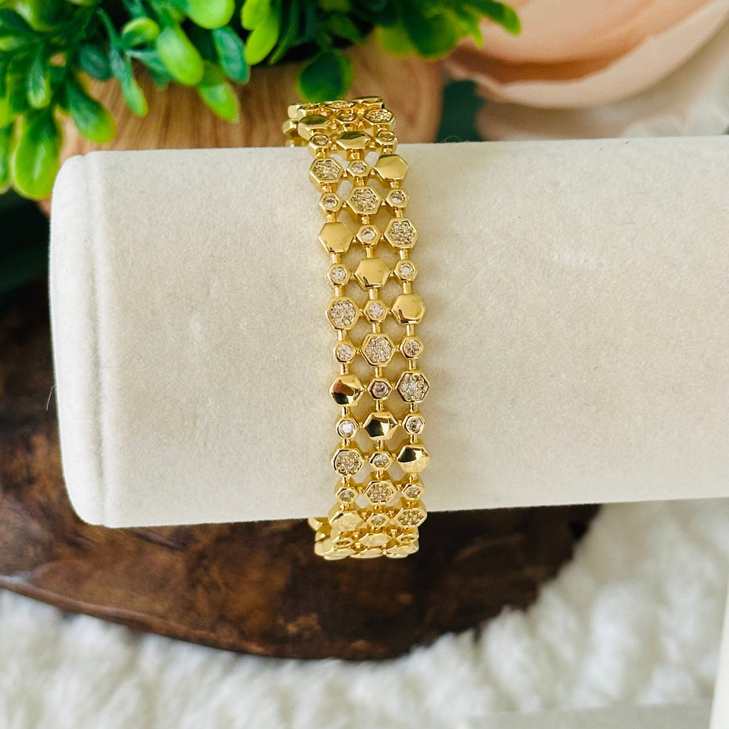 Gavriella Hexogonal Cuff Bracelet