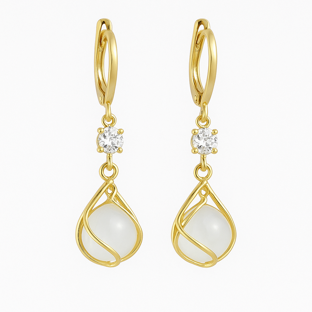 Sterling Silver Round Inlay Earrings