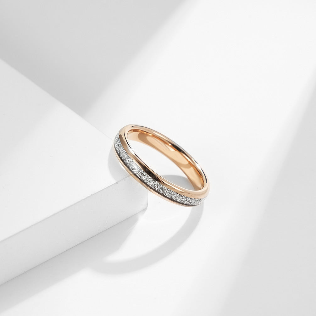 Rose Gold Diamond Edge Ring