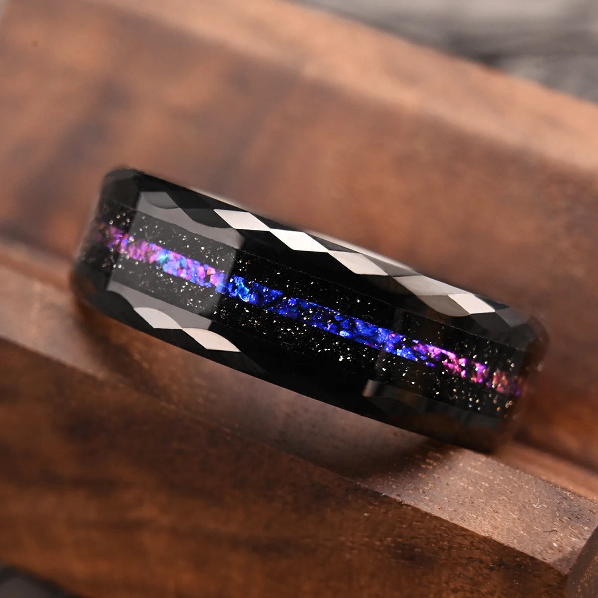 Nebula Opal Facet Ring