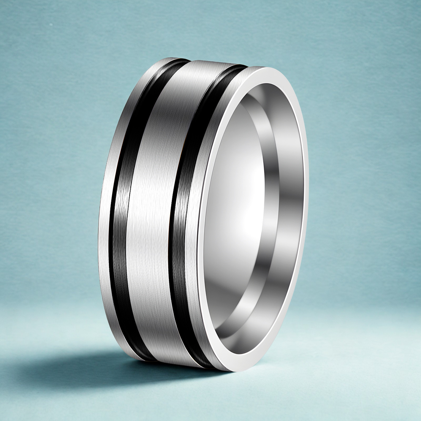 Ridge Steel Ring