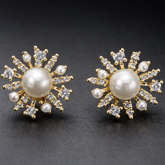 Vintage Starlight Pearl Earrings