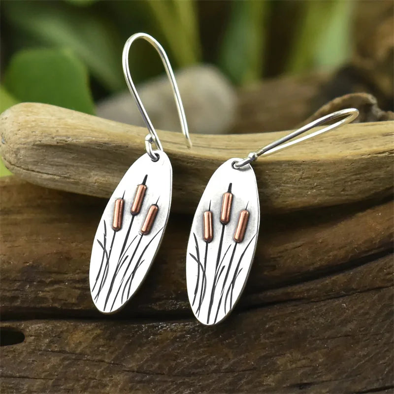Silver Bloom Drop Earrings