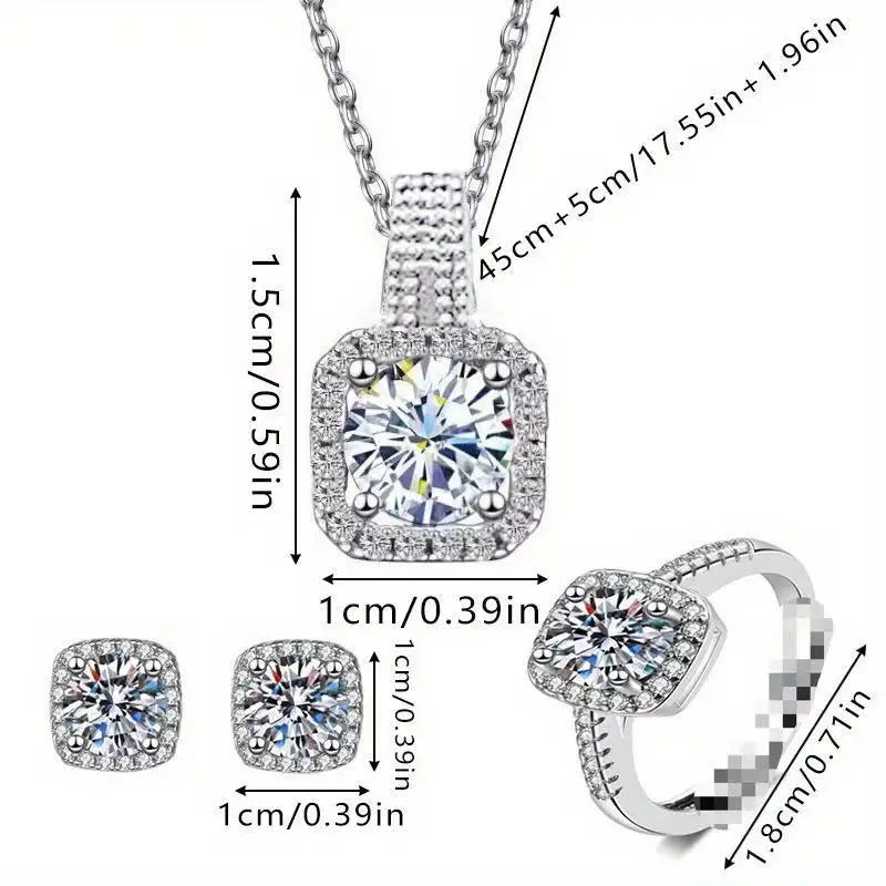 Luxurious Cube Jewelry Set