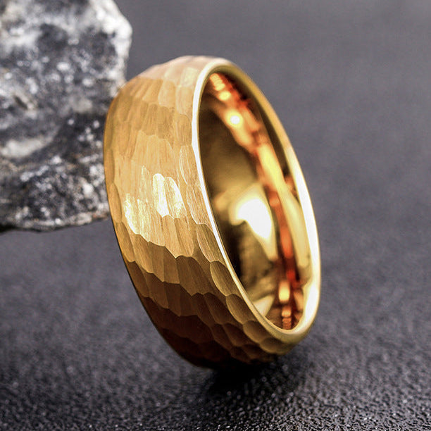 Auric Hammered Gold Ring