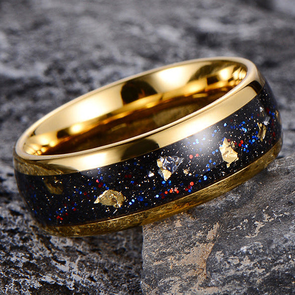 Celestial Gold Galaxy Ring