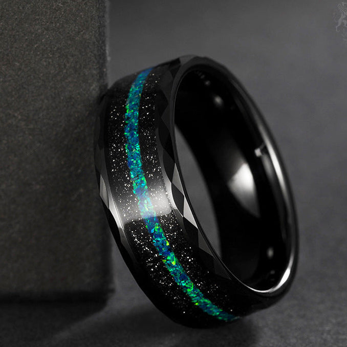 Stellar Emerald Facet Ring