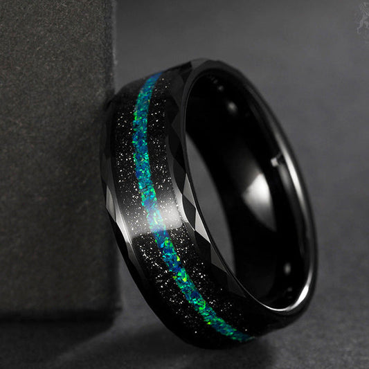 Stellar Emerald Facet Ring