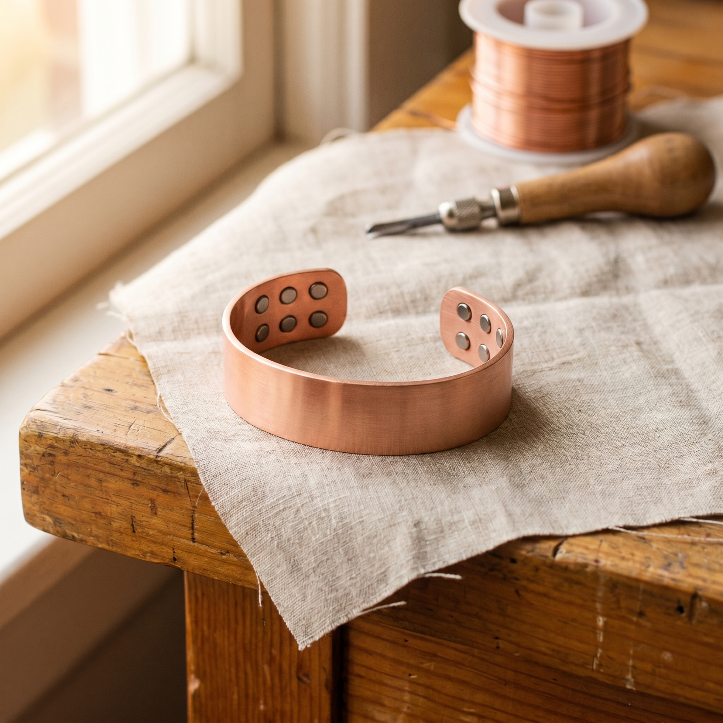 Anvil Copper Bracelet