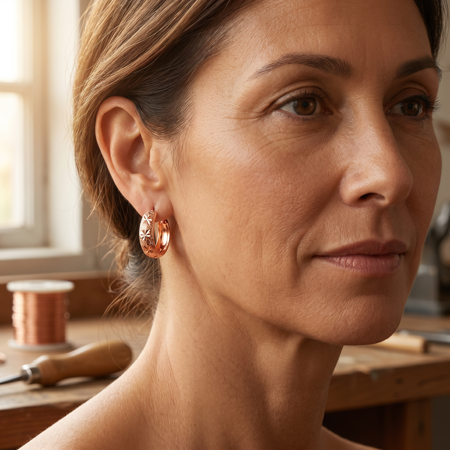Dew Copper Earrings